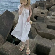 마더브띠 여성용 언발셔링 루즈핏 민소매 롱원피스