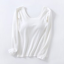 에이홉 여성용 브라 내장형 긴팔 티셔츠