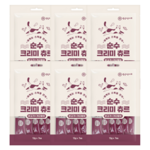 댕냥이라이프 고양이 순수 크리미 츄르 짜먹는 스틱형 간식 12g x 7p, 닭고기 + 가다랑어 혼합맛, 6개