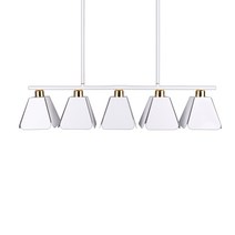 원하 인테리어 플라이 5등 팬던트, 화이트