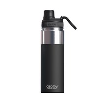 아소부 스텐 진공 보온 보냉 알파인 플라스크 텀블러 TMF6, 블랙, 530ml