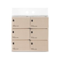 생활공작소 페이셜 티슈, 6팩, 250매