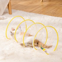 파스텔펫 반려동물 S자형 접이식 터널 FREE, 옐로우, 1개