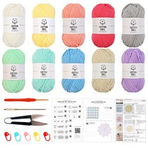 니뜨 코튼돌 뜨개실 코바늘 DIY 10종 세트, 파스텔