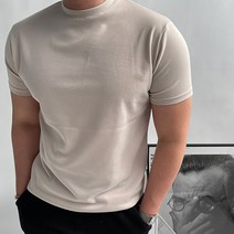 남자다잉 남성용 쫀득 분또 머슬핏 반팔 티셔츠