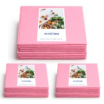쓱싹 국산 부직포 행주 핑크 10p, 3개