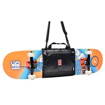 서하의집 스케이트보드 어깨스트랩 중형백, 블랙