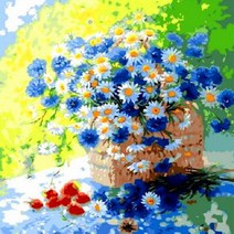 피포페인팅 DIY 풍경화 그리기 세트, 들국화향기