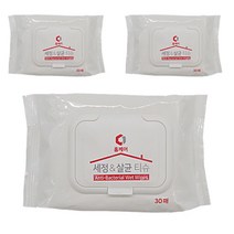 제일 세정 살균 티슈, 3팩, 30매