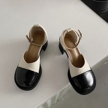 배색 토 라운드 단화 GH14_RD_1835
