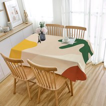 페어링 북유럽풍 모란디컬러 린넨 식탁보, ZB311, 6인용(140 x 230 cm)