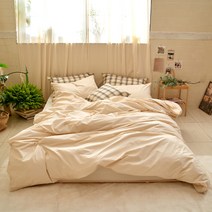 심플럭스 밀크 60수 고밀도순면 호텔 이불커버, 크림밀크