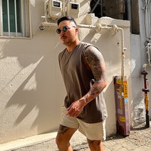 파이브라지 빅사이즈 오버핏 여름 바캉스 무지 박스 나시티