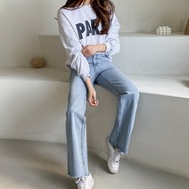 패션풀 여성용 스티지 세미 부츠컷 데님 팬츠 27793