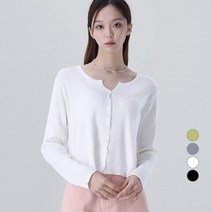 어썸어라운드 여성용 V트임 골지 긴팔 가디건