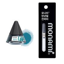 모나미 병잉크 PEACOCK GREEN + 모나미 컨버터, 혼합색상, 1세트