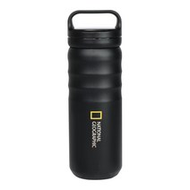 내셔널지오그래픽 에어터치 이중 스테인리스 스틸 텀블러, 시그니처 블랙, 540ml