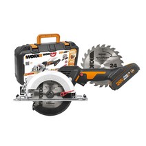 WORX ORANGE 충전 미니 원형톱 풀세트 120mm 20V WX531 + 목공날 WA5100, 1세트