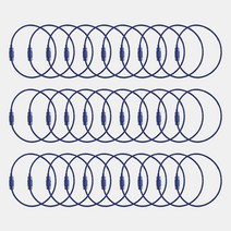 파스텔 와이어키링, 블루, 30개