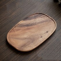 한땀작업실 고급스러운 우드 트레이, 둥근사각