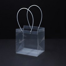미화부장 PVC 비닐 꽃다발 화분 식물 선물 케이크 포장 투명 긴 대형 쇼핑백, 06 사각 중, 2개