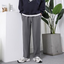 단군 남성용 기모안감 테이퍼드핏 밴딩팬츠