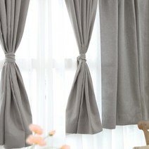 바자르 멜란 린넨 암막커튼 창문형 2p