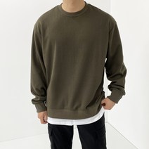 데일트 남성용 오버핏 레이어드 맨투맨 티셔츠