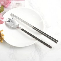 해모 아리아 세라믹 수저 세트 블랙, 1세트, 숟가락 + 젓가락