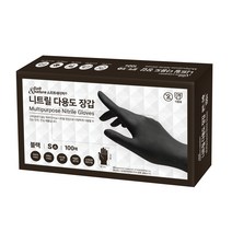 소프트네이쳐 니트릴장갑 블랙 S, 소(S), 1개