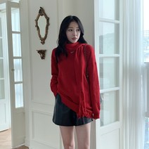 시크블랙 마리는 박시핏 니트 원피스 + 머플러 세트 cpset2381k2b