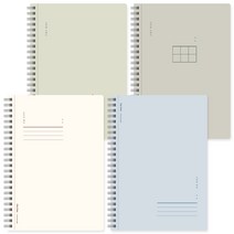 포포팬시 포포심플 A5 PP 절취노트 4종 세트, 1세트, 베이지, 블루, 그린, 그레이