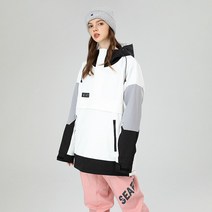 2022년 남자 스노우 보드복 상의 남성과 여성을위한 새로운 스키 커플 의류 보드 탑스 컬러 패치 워크 방풍 방수 통기성 하이킹 스포츠 후드