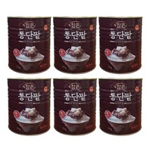 참존 통단팥 3kg / 단팥 통조림팥 팥빙수 빙수팥 붕어빵 호두과자 단팥소 통조림 빙수재료, 6개