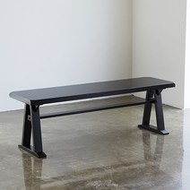 베스트리빙 [리퍼상품]튼튼한 원목으로 제작된 넓은 우드슬랩 1400 고무나무 원목벤치4종 2colros, 블랙, 카멜