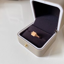 14K 이니셜 스퀘어 반지