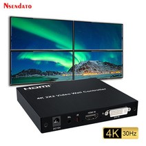 4K 2x2 HDMI TV 비디오 월 컨트롤러 스플라이서 스티칭 프로세서, 01 4K 30Hz_01 USA Plug