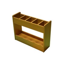 요가 매트 보관함 진열대 원목 정리대 놀이방 수납, 다크브라운  10칸