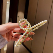 대형 진주 머리핀 한국어 인터넷 연예인 Ins 머리핀 백 헤드 상어 클립 일본 머리핀