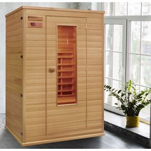 가정용 사우나 원적외선 이동식 건식 편백사우나 2 3인용 찜질방, 오렌지