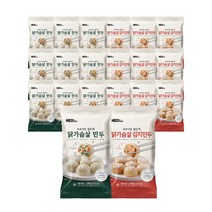 허닭 [본사당일출고] 속보이는 얇은피 닭가슴살만두 180g 2종혼합(만두+김치만두), 20팩