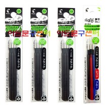 PILOT 프릭션 지워지는 다색 슬림 볼펜 0.5mm 리필심 3본입 x 4개, 혼합4개(블랙3블루0레드0믹스1)