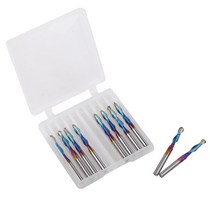 탁상드릴 드릴링머신 다축 드릴 머신 볼 노즈 엔드 밀 드릴링 조각 세트 10 개 팩 보관 케이스 3.175*38mm 포함