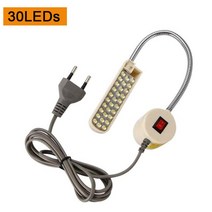 조명 산업용 10 20 30 LED 재봉틀 라이트 자석 장착베이스 구즈넥 램프 모든, 02 AC85-265V US Plug, [03] 30leds
