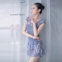 발레 홀 원피스 댄스 레오타드 꽉 탄성 무대 댄스 의상 레오타드 여성용 타이즈, [01] A Leotard A Skirt