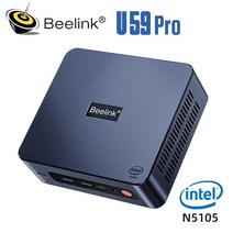 미니 pc 컴퓨터 Beelink-U59 PRO 윈도우즈 11 미니 PC 인텔 세대 N5105 8GB 500GB M.2 SATA SSD 2.9Ghz BT, 해외공급사, U59 PRO N5105 + EU, 01 8GB 512GB_04 EU