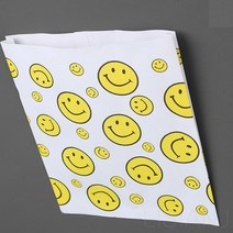 리시안제이 90P 11X14CM 종이봉투 스마일 팝콘 빵