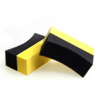 큐에드 타이어 광택 스펀지(커브형), 12개