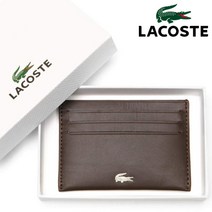 라코스테 지갑 레더 카드 홀더 다크 브라운 NH1346FG-028