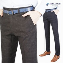 필골드 k716nk717 모직체크 노턱정장바지R